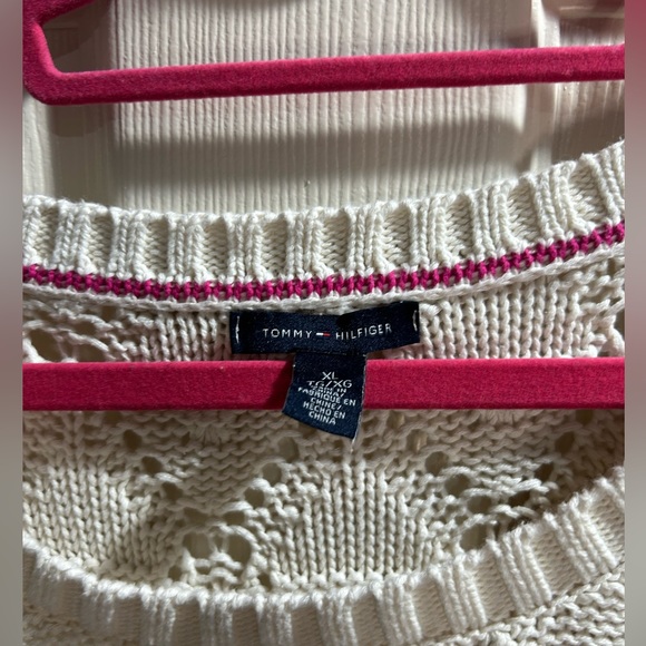 New Tommy Hilfiger crochet knit sweater size xl - Picture 4 of 6